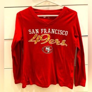 San Francisco 49er Red T-Shirt! Long sleeves.